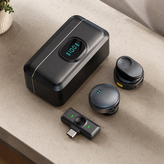 Micro cravate, Précision et mobilité avec la micro-cravate sans fil et son boîtier intelligent