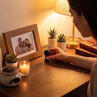 Mini camera protége la maison et veille sur la famille.
