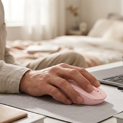 Souris sans fil, Confort et douceur au quotidien avec la souris sans fil rose