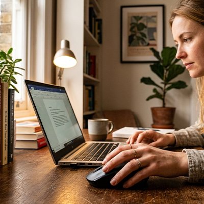 Souris sans fil, Télétravail :  souris sans fil et l'ordinateur portable
