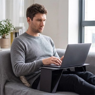 Support ordinateur portable ,Confort et productivité du télétravail sur le canapé 